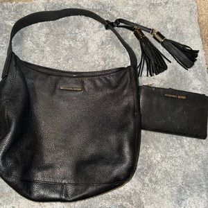 Michael Kors Purse and Matching Wallet Black
